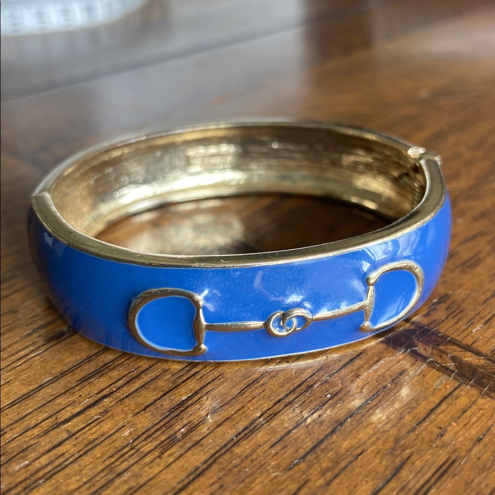 Elegant Blue and Gold Bracelet